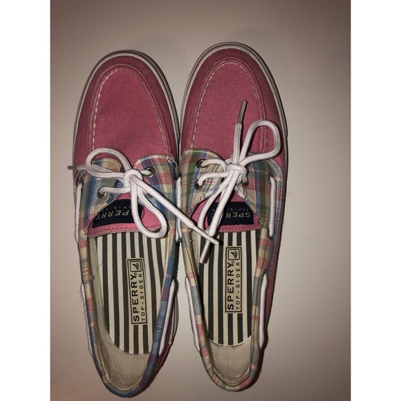 Sperry Shoes - Sperry Top-Sider Pink and Plaid Boat Shoes